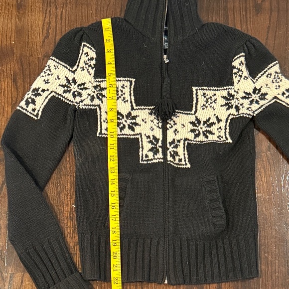 Ralph Lauren Blue Label Hand Knit Zip Up Sweater Size Small - Picture 7 of 10